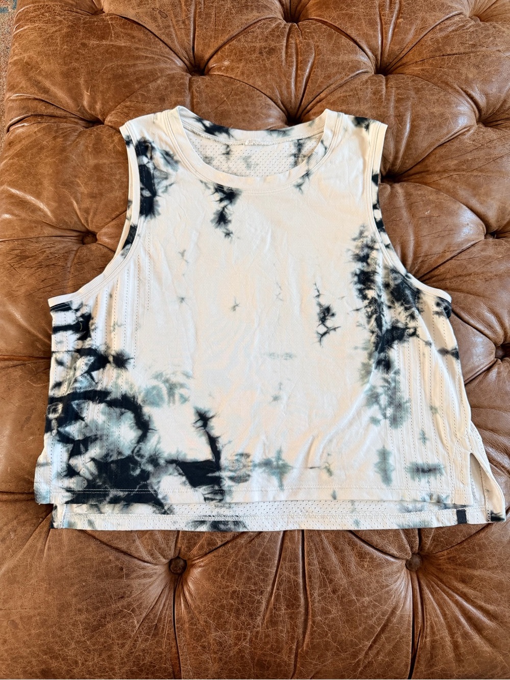 Lululemon Tie Dye Seamless Muscle Tank Top Large (EST.) Mesh Crop Train To Be